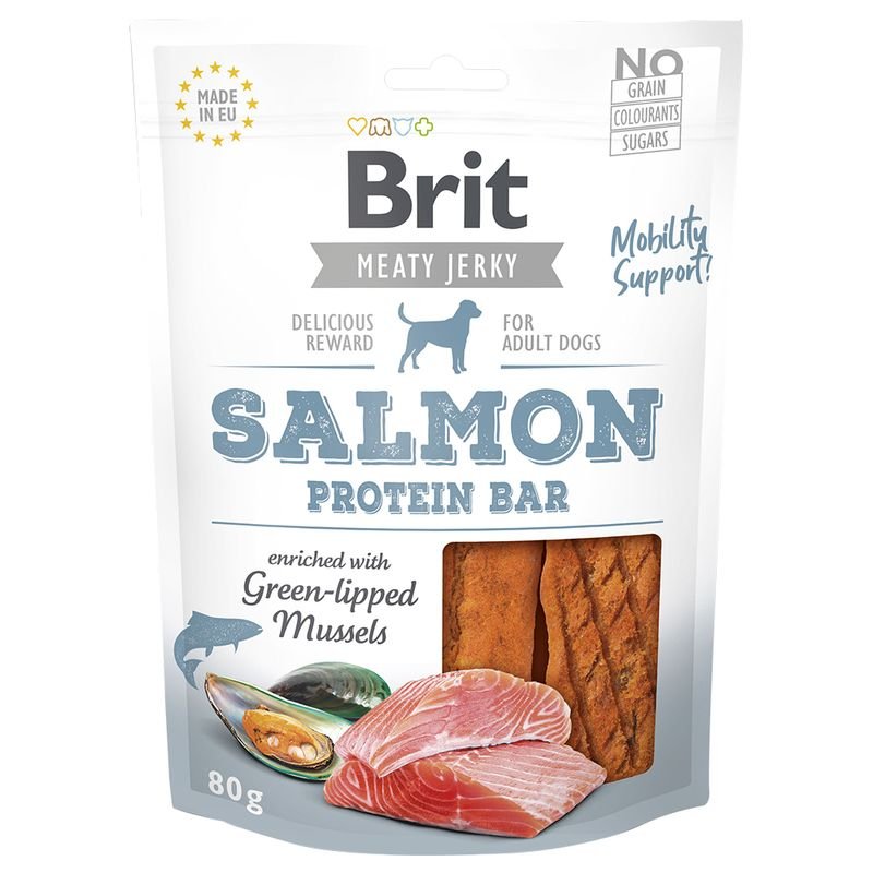 Brit Meaty Jerky Salmon & Chicken Protein Bar 80g