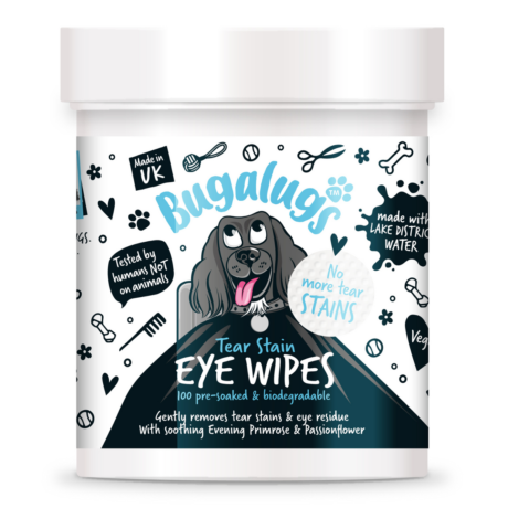 Bugalugs - Tear Stain Eye Wipes for Dogs 100 Pre-soaked & Biodegradable Wipes