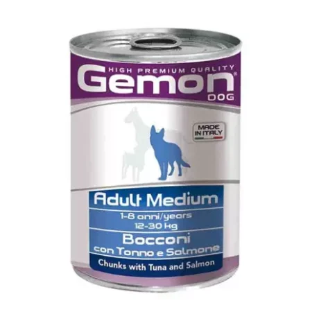 Gemon - Adult Medium - Bocconi Tuna and Salmon - 415g